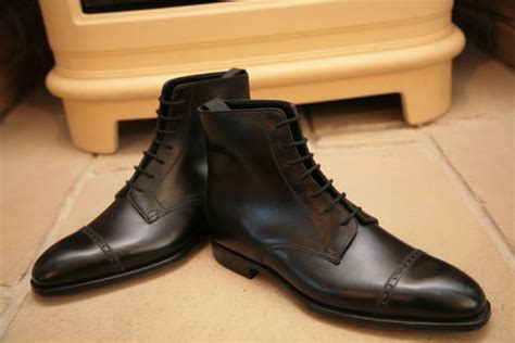 Handmade Mens Oxford Dress Boot, Men Black Lace Up Ankle Leather Boots ...