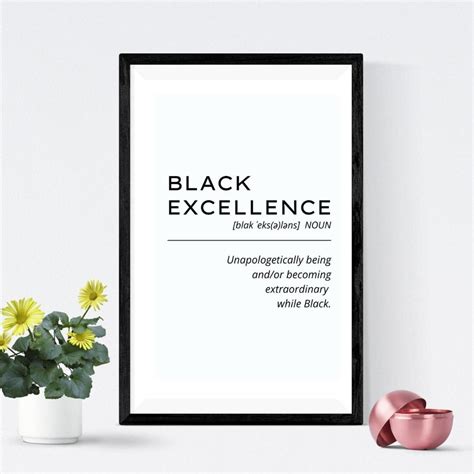 BLACK EXCELLENCE Print Quotes Print Poster Print Wall Art - Etsy