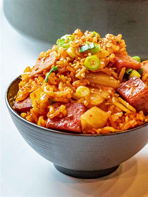 Kimchi Fried Rice with Spam - Drive Me Hungry