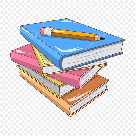 Textbook PNG Picture, Color Book Textbook Illustration, Book Clipart, Five Books, A Pen PNG ...