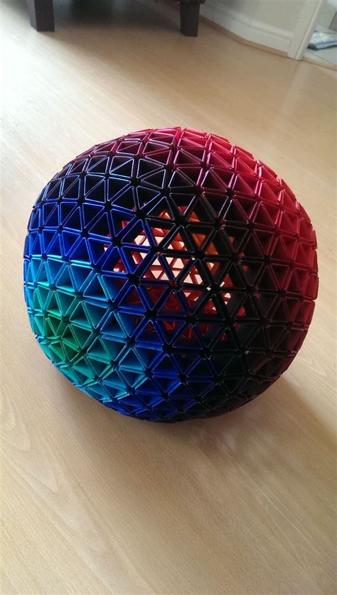 geodesic sphere instructions | Origami paper art, Geometric origami, Origami