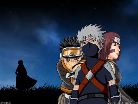 Kakashi Hatake, Rin and Obito - Kakashi Wallpaper (36593922) - Fanpop