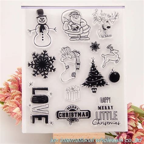 2PCS scrapbook DIY embossing folders christmas stamps ACRYLIC VINTAGE clear stamps FOR PHOTO ...