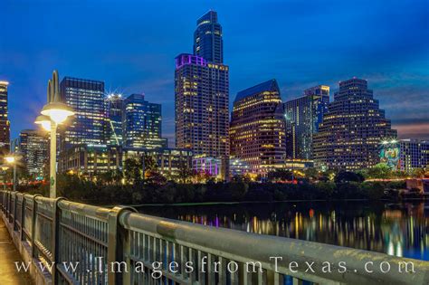 Downtown Austin from the First Street Bridge 1214-1 | Austin, Texas | Images from Texas