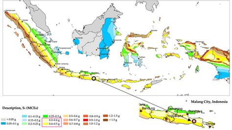 Indonesian Earthquake Zone Map (a) amplification factor for a short ...