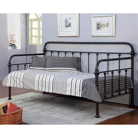 Metal Daybed Black | Daybed with trundle, Metal daybed, Metal daybed with trundle