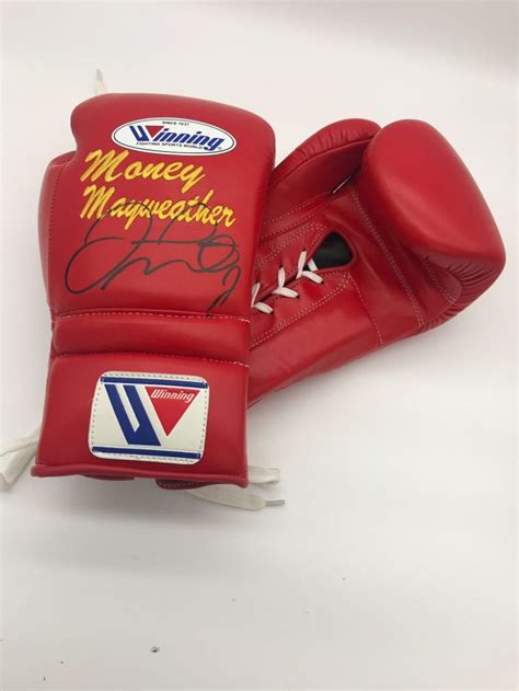 Floyd Mayweather Signed Money $$$ Red Training Style Glove - The ...