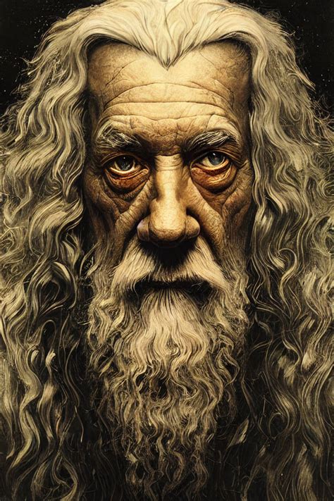 Okay To Be Grey - Gandalf AI Portrait by Enethrin on DeviantArt