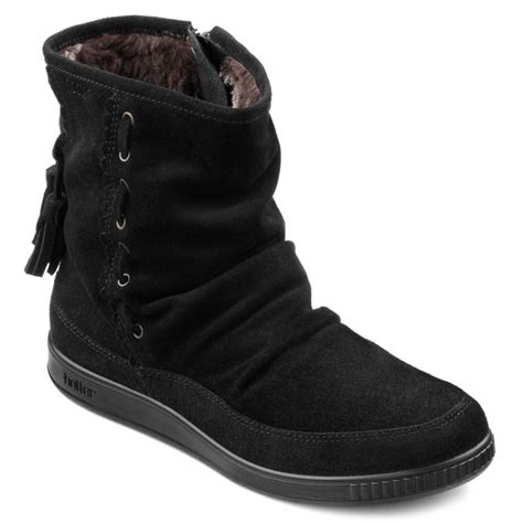 Hotter Pixie Ladies' Soft Black Suede Ankle Boots - Women from Charles ...