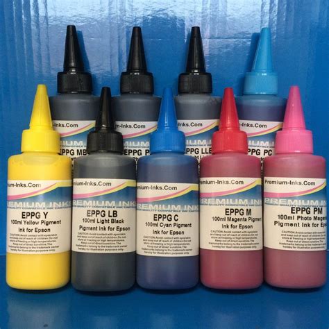 900ml Non OEM Compatible PIGMENT REFILL INK FOR EPSON STYLUS PHOTO R2400 PRINTER Light Cyan ...