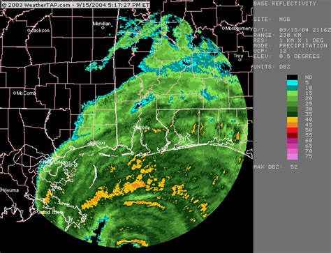 Map Catalog: Cartographic Animations - Hurricane Ivan radar loop