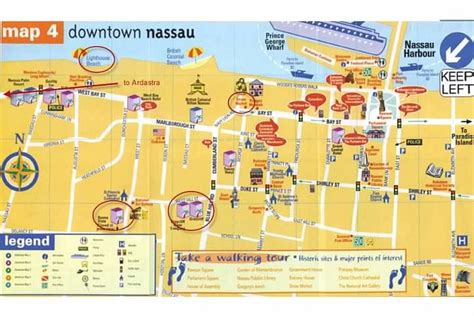 Nassau Bahamas Maps And Attraction Map | Adams Printable Map