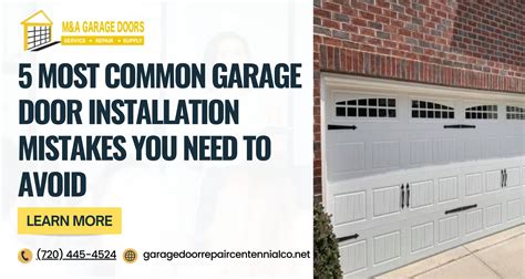 5 Common Garage Door Installation Mistakes You Need to Avoid