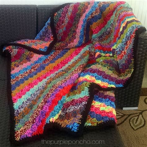 Crochet Corner-to-Corner Scrap Yarn Blanket – Free Pattern – The Purple Poncho