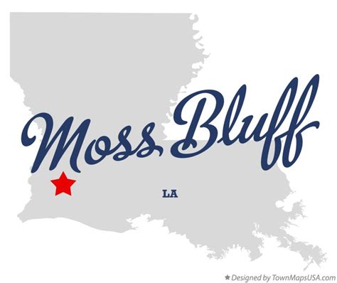 Map of Moss Bluff, LA, Louisiana