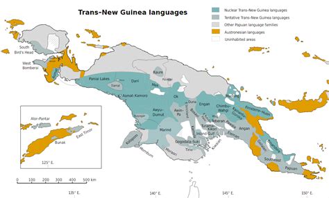 language families of new guinea | Карта