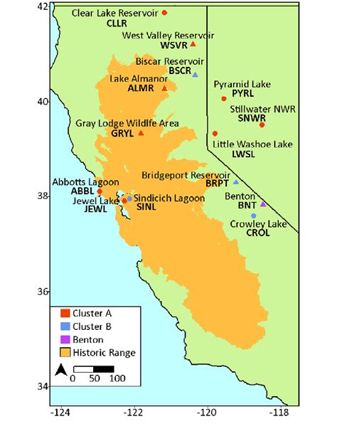 Range map of Sacramento Perch. The base layer of Sacramento Perch ...