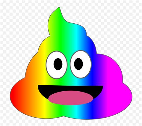 Rainbow Poo - Rainbow Poo Emoji,Rainbow Turd Emoji - free transparent ...