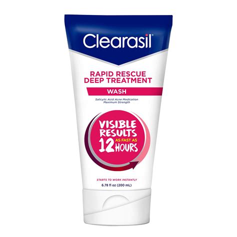 Acne Treatment Face Wash - Clearasil Rapid Rescue Deep Treatment Wash ...