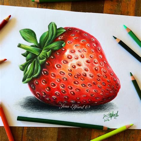 Pin by honza mader on Colored pencil drawings | Fruits drawing, Color pencil drawing, Strawberry ...