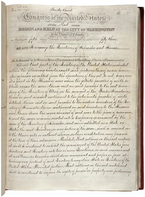 Kansas-Nebraska Act (1854) | National Archives