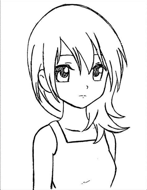 Anime Girl Coloring Pages | Dibujos japoneses, Dibujos, Páginas para colorear de animales