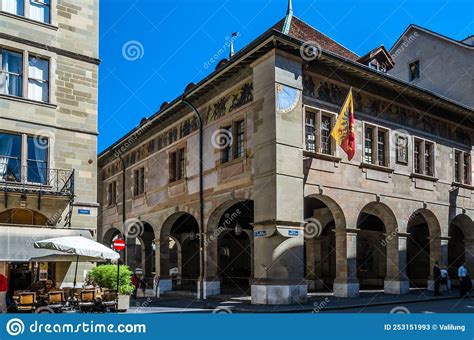 Architecture in the Old Town of Geneva, Switzerland Editorial Stock ...