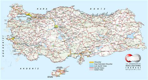 Ayrintili-Turkiye-Karayollari-Haritasi - Kısa Bilgiler