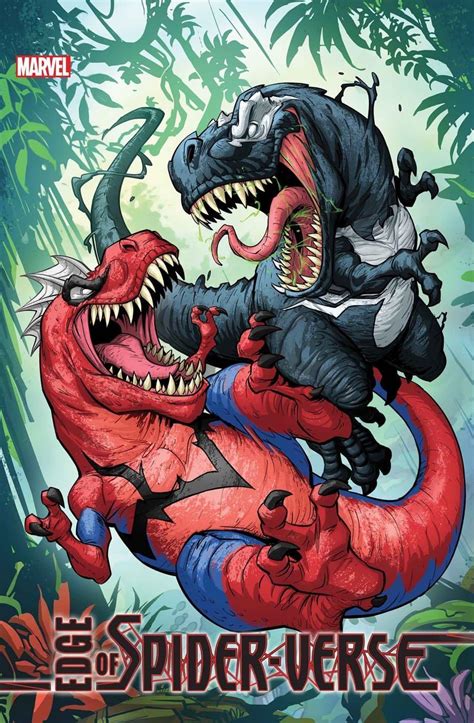 Marvel's Spider-Rex Returns to Battle Venomsaurus in Edge of Spider-Verse