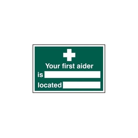 First Aider Location Sign