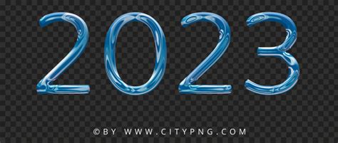 Blue 2023 Glossy Text Logo PNG Image | Citypng