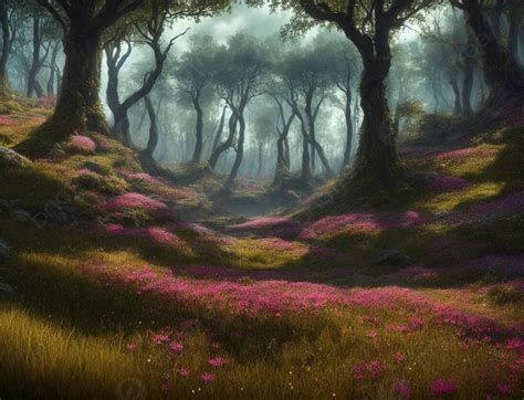 Beautiful Flowers In The Forest Background, Flower, Forest, Plant ...