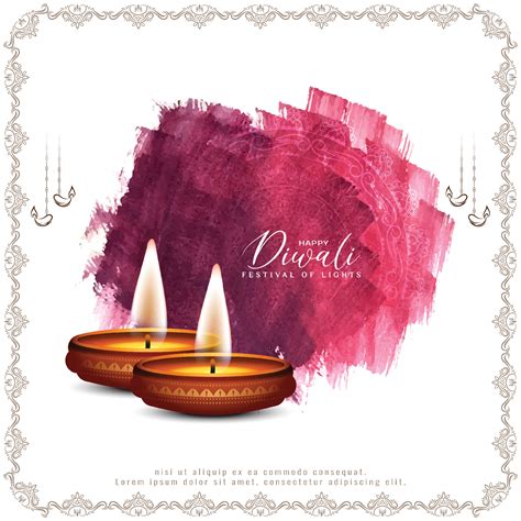 Beautiful Happy Diwali festival celebration greeting card design 12980500 Vector Art at Vecteezy