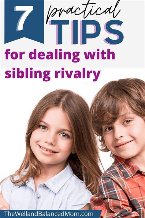 Practical Tips for Dealing With Sibling Rivalry - The Well and Balanced Mom