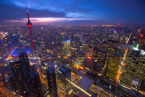 Aerial Photo | Toronto City Skyline at Night