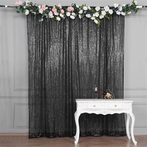 8ft Black Sequin Backdrop | Sequin Photo Booth Backdrop | Photography ...