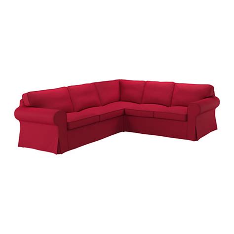 IKEA Ektorp 2+2 Corner Sofa COVER Slipcover NORDVALLA RED 4 Seat Sectional Cover