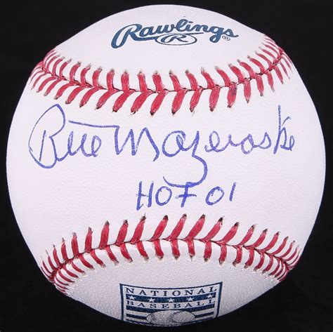 Bill Mazeroski Signed OML Hall of Fame Logo Baseball Inscribed "HOF 01" (TSE) | Pristine Auction