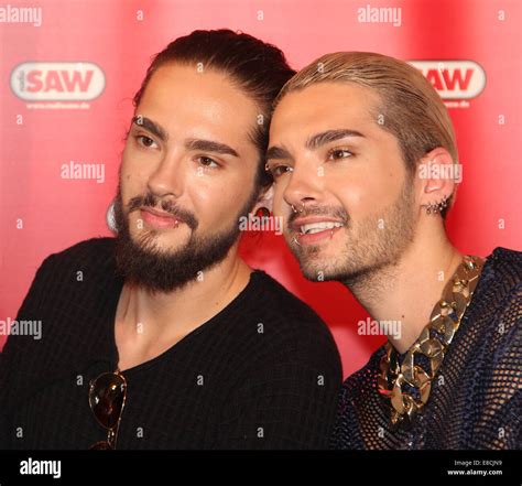 Magdeburg, Germany. 5th Oct, 2014. HANDOUT - The twin brothers Bill Kaulitz (R) and Tom Kaulitz ...