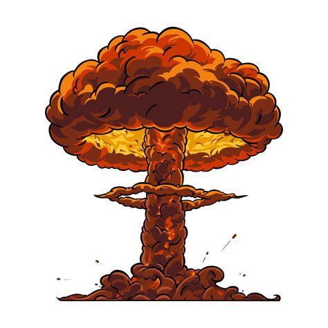 Mushroom cloud of nuclear explosion in pop art style. Vector illustration 26761533 Vector Art at ...