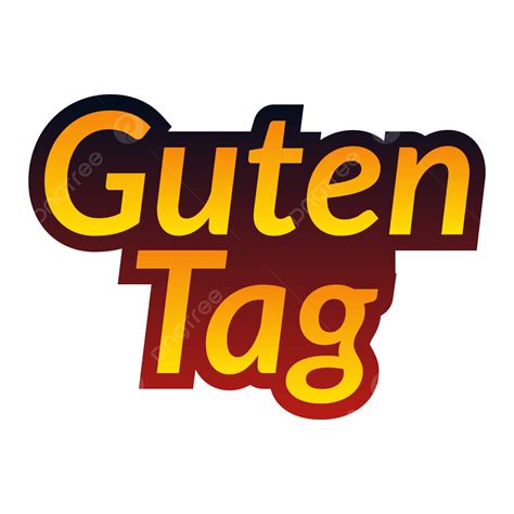 Tipografia De Tag Guten PNG , Guten, Tag, Texto Da Tag Guten Imagem PNG ...