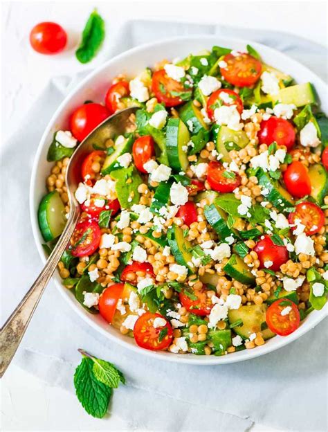 Israeli Pearl Couscous Salad with Feta and Mint | Well Plated by Erin