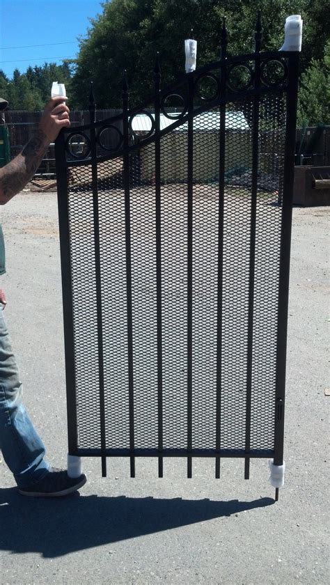 Ornamental Iron gate with expanded metal. Ornamental Iron Gates, Wrought Iron Gate Designs ...