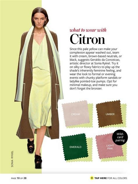 What to wear with the colour CITRON, version 1 | Colour combinations ...