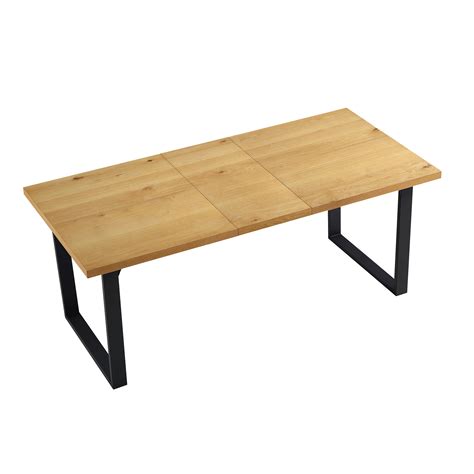 BERN 6-8 Seater Oak Extending Dining Table with Metal Legs | daals