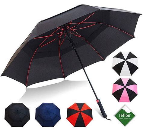 Promotional Golf Umbrella with Color Paint Fiberglass Frame! - Hfbrolly