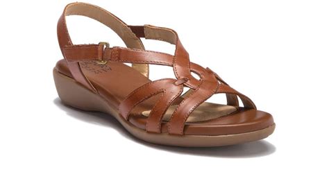 Naturalizer Leather Neo Sandal - Wide Width Available in Brown - Lyst