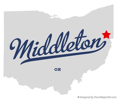 Map of Middleton, Columbiana County, OH, Ohio