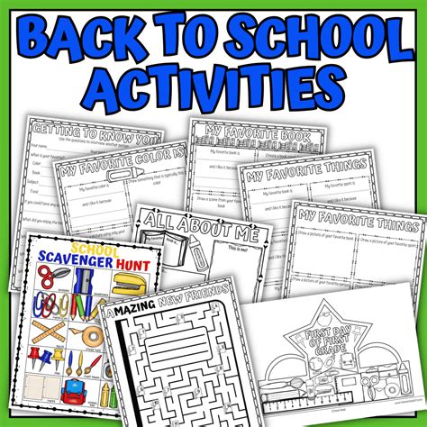 First Day of School Activities Bundle