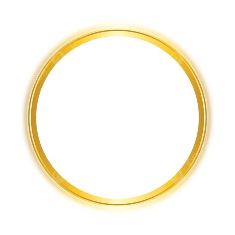 Circle Golden Frame Glowing Light Effect, Circle Gold, Circle Golden ...